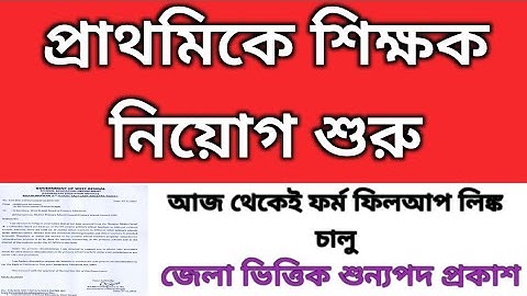 Primary Teacher recruitment 2025 | primary special education teacher recruitment form fillup 2025