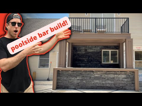 Building An Outdoor Bar! INSANE BACKYARD Pt 14
