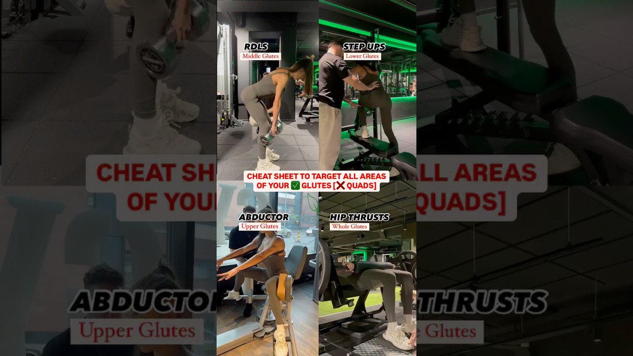 ✅ BEST GLUTE EXERCISE FOR GROWTH | Target Upper, Middle & Lower Glutes 🍑