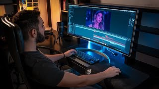 My NEW Editing Setup! - LG 38 inch Ultrawide HDR Monitor for Video Editing