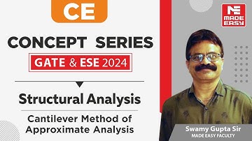 GATE & ESE 2024 Concept Series | Structural Analysis | CE | By Swamy Gupta Sir | MADE EASY