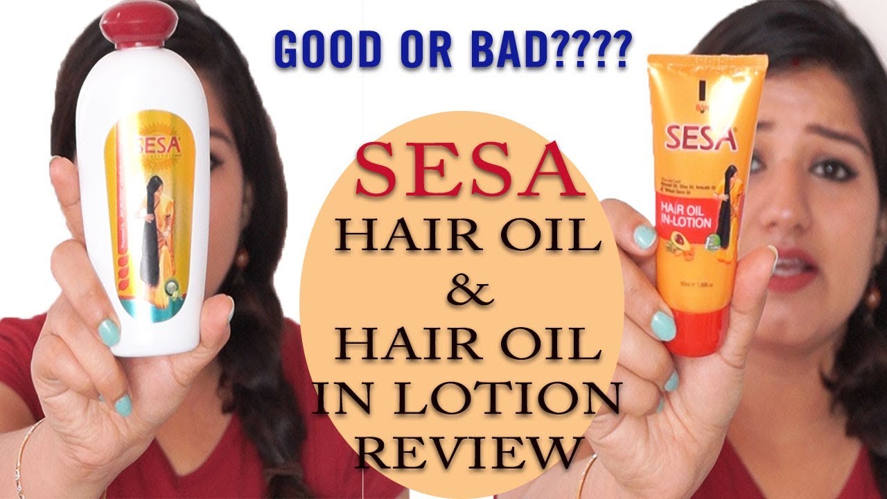 Sesa hair oil & hair oil in lotion review + how to use - YouTube
