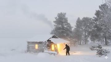 Trapped in a Deadly Snowstorm -45°F Snowstorm and wolves I