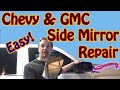 How to Repair a Side Mirror on a GMC Sierra or Chevy Silverado - Mirror Adjustment Motor Replacement