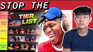 KSIs NEW YouTube Boxing Tier List REACTION *SOME LIES GOING ON?*