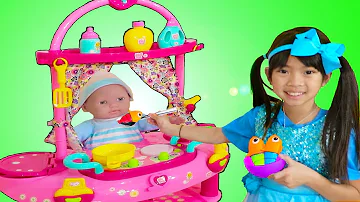 Emma Pretend Play w/ Little Cry Baby Doll Nursery Play House Playset