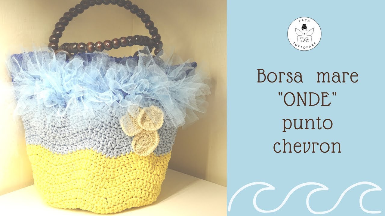 TUTORIAL: Borsa Onde/crochet bag sea***lafatatuttofare***