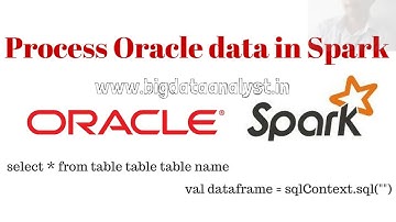 How to get and Process  Oracle data using Spark
