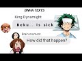 Deku is sick?! || Bnha Texts || BakuDeku