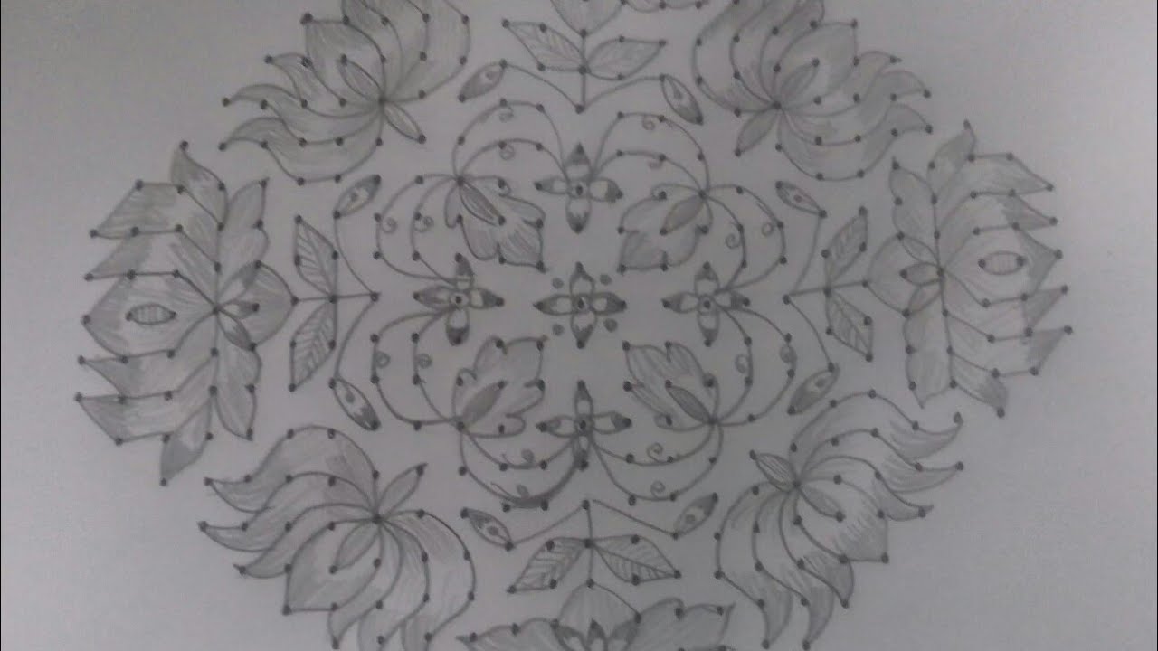 dasara special rangoli design with 25×5×5dots||devi navaratri  special rangoli||lotus rangoli|kolam