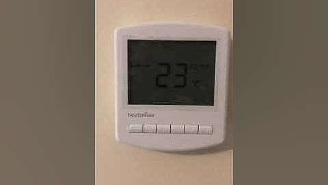 Heatmiser slimline-RF wireless thermostat - setting the temperature