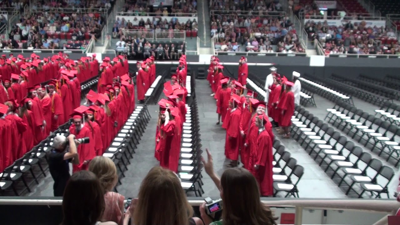 Coliseum Graduation 2018 CCHS Commencement - Graduates entrance to Bojangles Coliseum on 5 ...