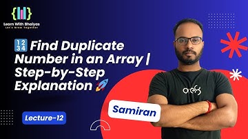 🔢 Find Duplicate Number in an Array | Step-by-Step Explanation 🚀  #learnwithbhaiyas #array #coding