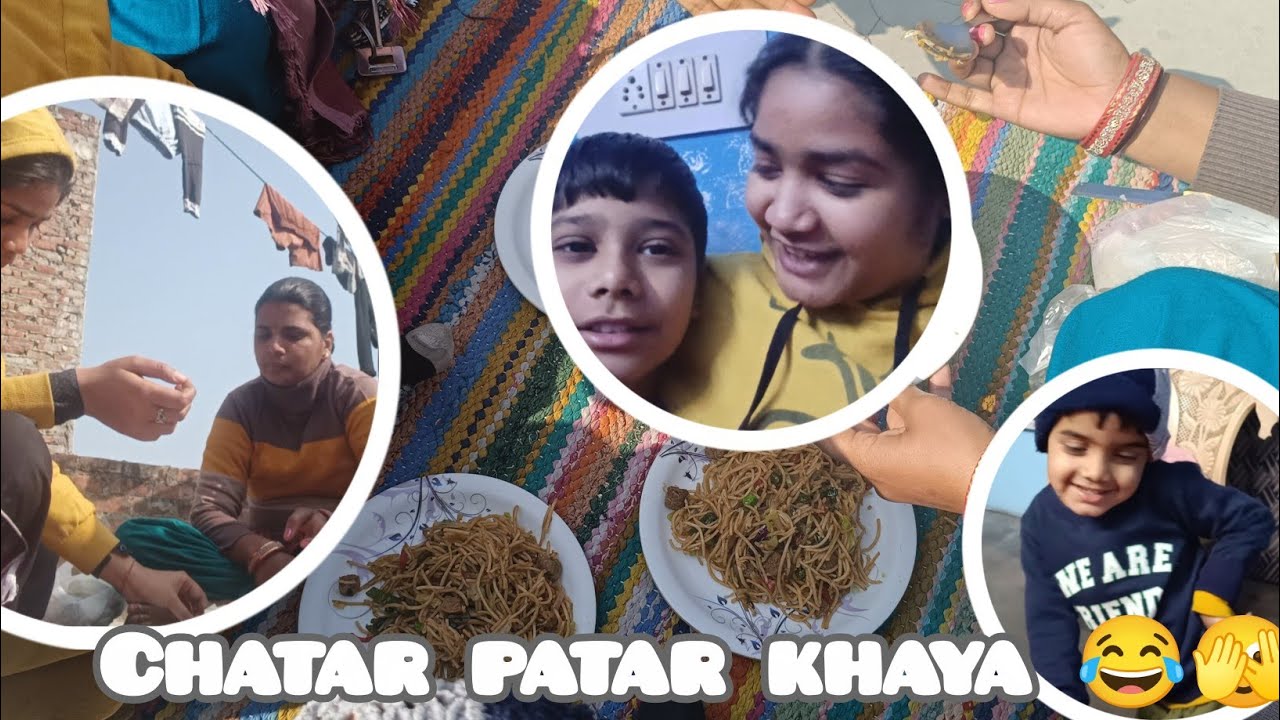Aaj fir chhat par baithkar chatar patar khaya 😂🫣