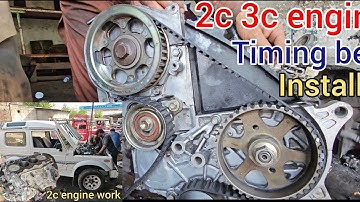 How to Toyota 2c engine timing mark - 2c engine timing belt fitting