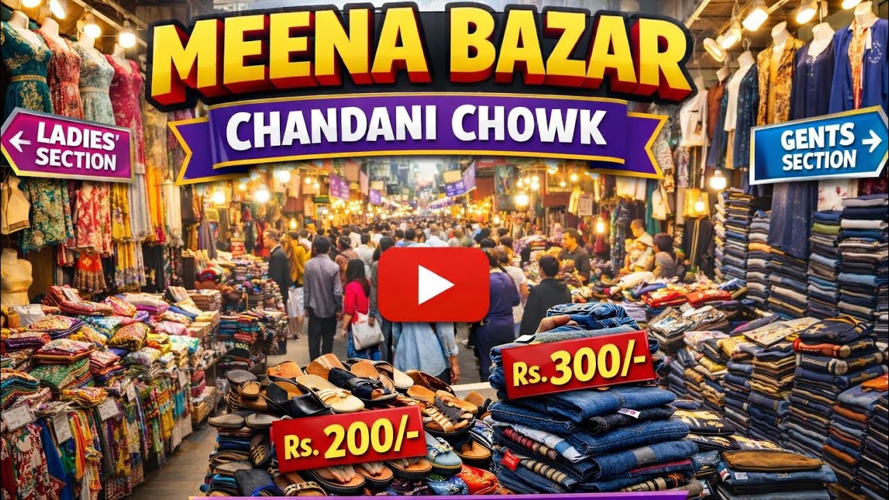 Meena Bazar Chandni Chowk❤️| Ladies & Gents Cheapest Market Vlog 
