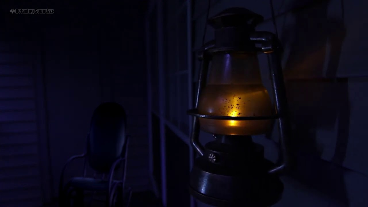 Rain & Wind Sleeping Background Sound / Relaxing Rainy Stormy Night Ambience on a Creaking Porch 🌧