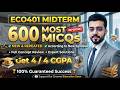 ECO401 Midterm Preparation 2026 | 600 Most Important MCQs (Repeated + New) | VU New Syllabus