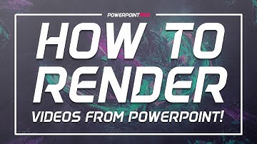 How to Render Videos from PowerPoint!  (Microsoft PowerPoint 2013 Tutorial) | PowerPoint Pro