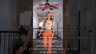 How to not get called on in class #tips #school #songs