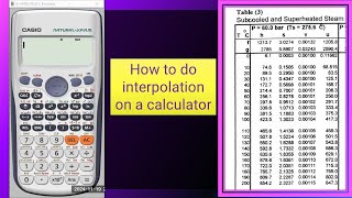 How to do interpolation on a calculator