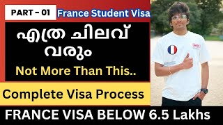 France Student Visa Malayalam | Detailed Visa Expenses For France | 0 to First Two Month Expenses