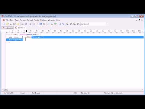 jQuery Tutorial - 84 - Adding to a dropdown menu