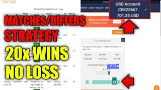 Matches/Differs Strategy on Binary.com - 20 Wins in 16 Minute || Binary.com Trading