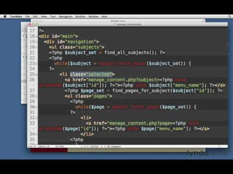 Learn PHP Lecture 103  Highlighting the current page