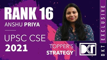 Rank 16 CSE 2021 | Anshu Priya