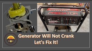 Predator Generator 6500 Will Not Crank