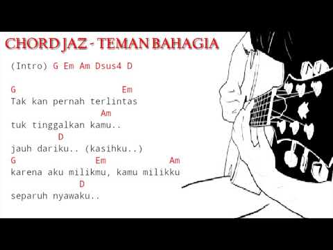 Kunci Gitar Chord Jaz Teman Bahagia Dan Lirik Lagu Youtube