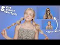 5 easy, 5 minute hairstyles for teens | Pressley Hosbach