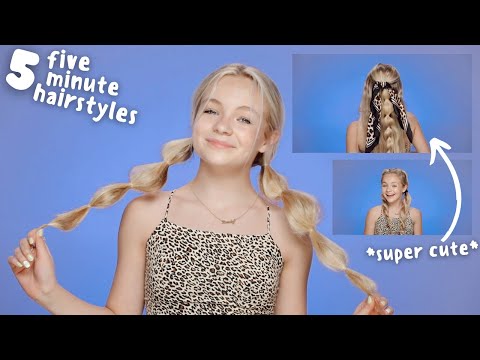 5 easy, 5 minute hairstyles for teens | Pressley Hosbach