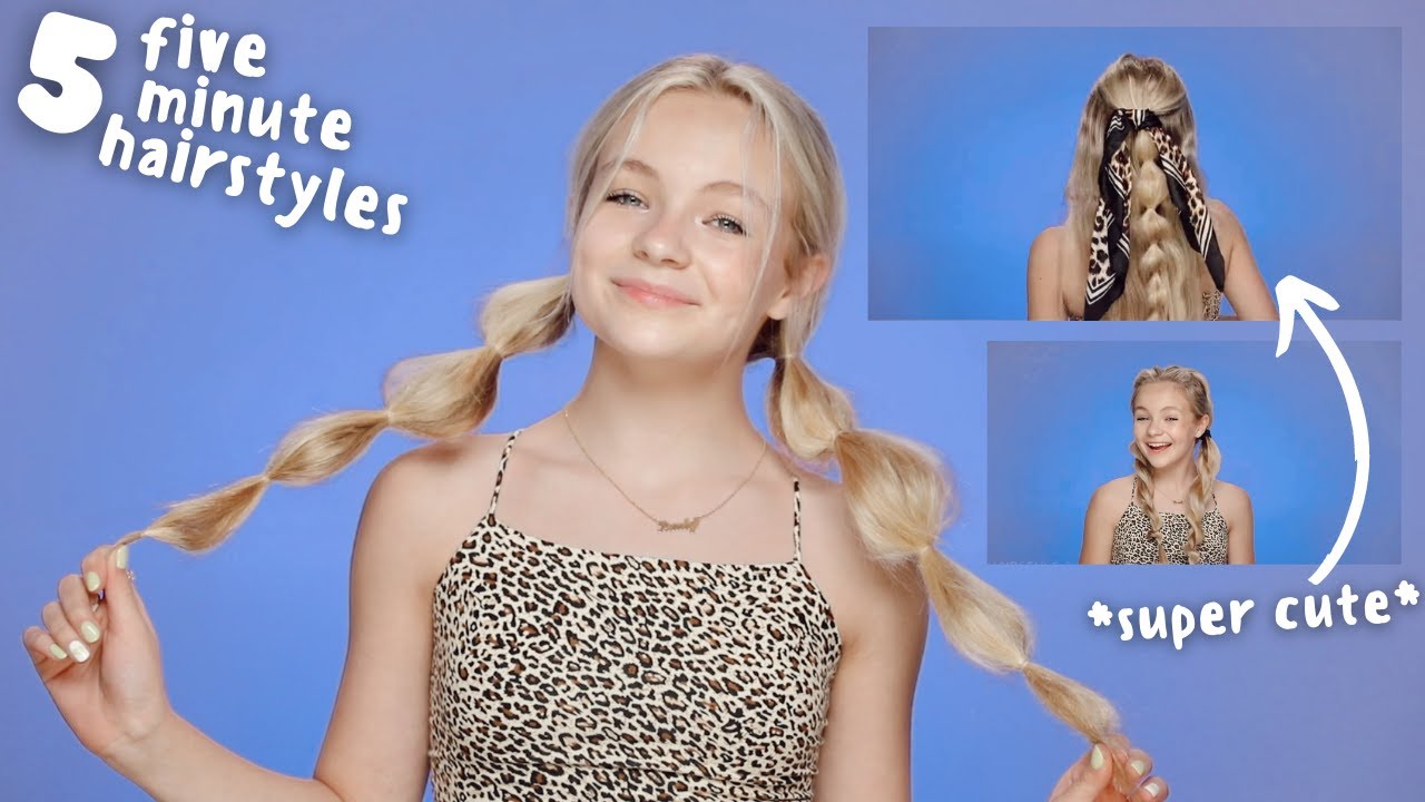 5 easy, 5 minute hairstyles for teens | Pressley Hosbach