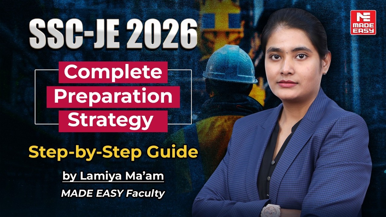 5 Months Roadmap for SSC JE 2026 | Step by Step Preparation Strategy by Lamiya Ma'am!