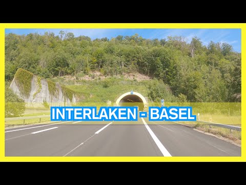 Driving from Interlaken to Basel Switzerland scenic drive in 4K