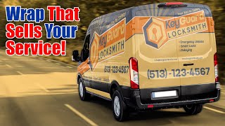Van Wrap Design | Custom Vehicle Wrap Graphics for Business Branding