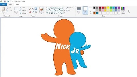 Hoe je een variant van het Nick Jr.-logo tekent met MS Paint | Hoe je op je computer tekent