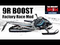 9r boost factory mod inside keith curtiss race shop and 2024 factory mod hillclimb sled part 1