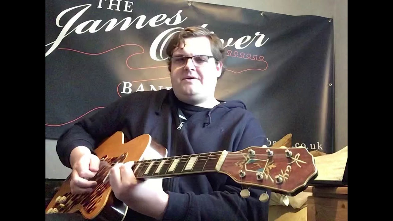 1954 Kay jimmy reed electric blues guitar using the analog man king of tone pedal