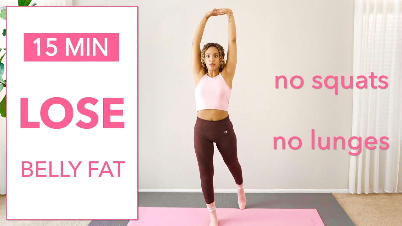 15 MIN STANDING ABS WORKOUT to lose belly fat / no squats , no lunges ...