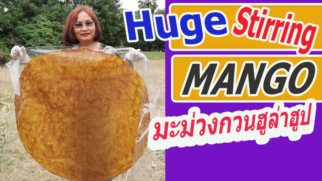 วิธีทำมะม่วงกวนแผ่นใหญ่ฮูลาฮูบ Huge Stirring Mangoes/Home made มะม่วงกวนตากแห้ง : EASY DOING I ธนภร