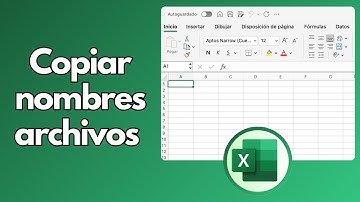 Cómo copiar nombres de archivos de una carpeta en Excel  Tutorial