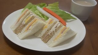 Quick & easy egg sandwich : ingredients boiled eggs, bread, butter,
black pepper, salt to taste. method: take the into a bowl and break
with fork....