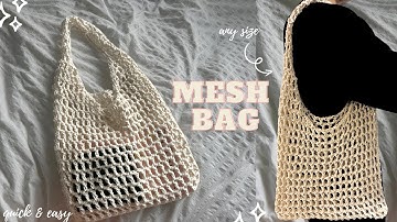 how to crochet a mesh bag | beginner friendly | quick and easy