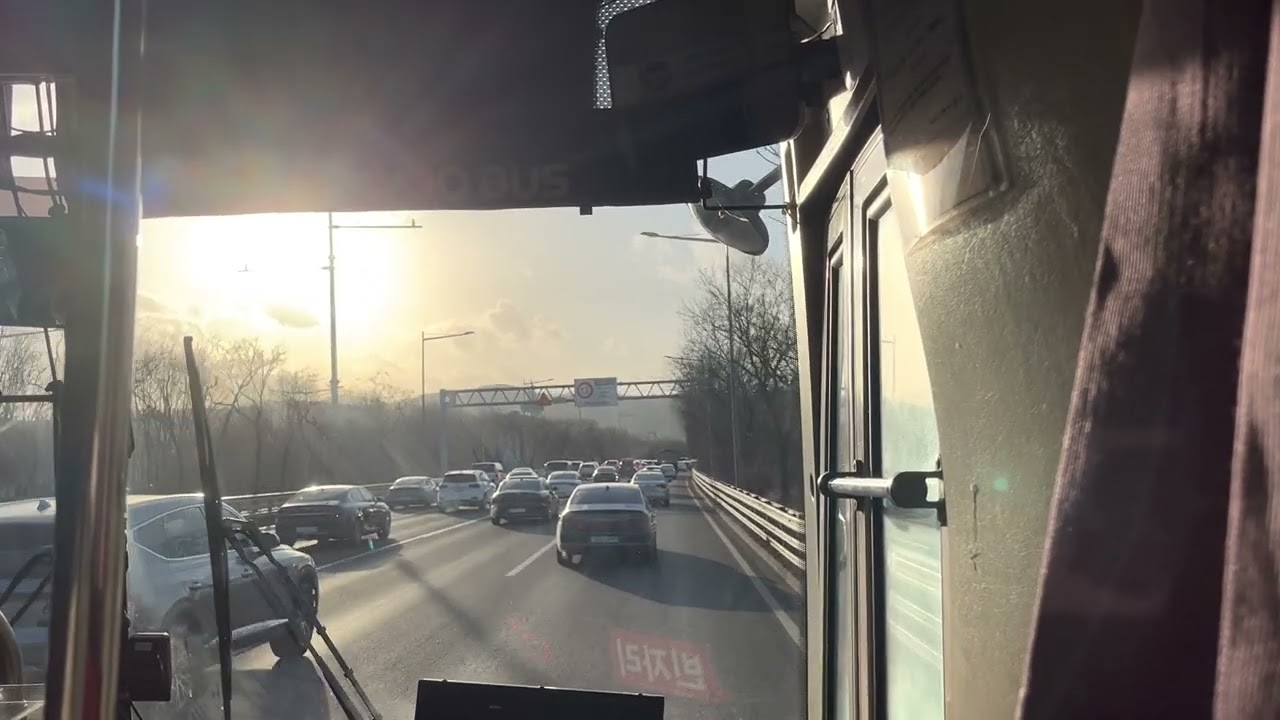 광역급행버스 대원고속 M7412번 대우 FX116 크루징애로우 NGV 12 3600호 (신사역-안산공원) 주행영상 (ft.2023년 첫 버스출사)