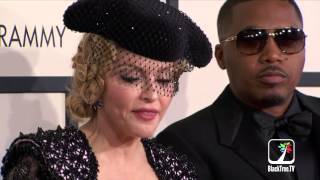 Nas and Madonna hit the red carpet for the 2015 Grammy Awards
