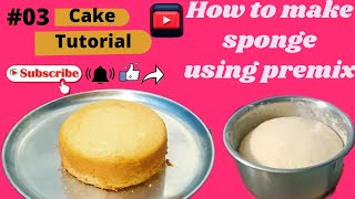 How to make sponge using premix/butterscotch cake sponge/vanilla premix cake/cake base.