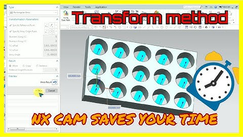 Tool path transformation in NX 10_ Rectangular array #transform a tool path